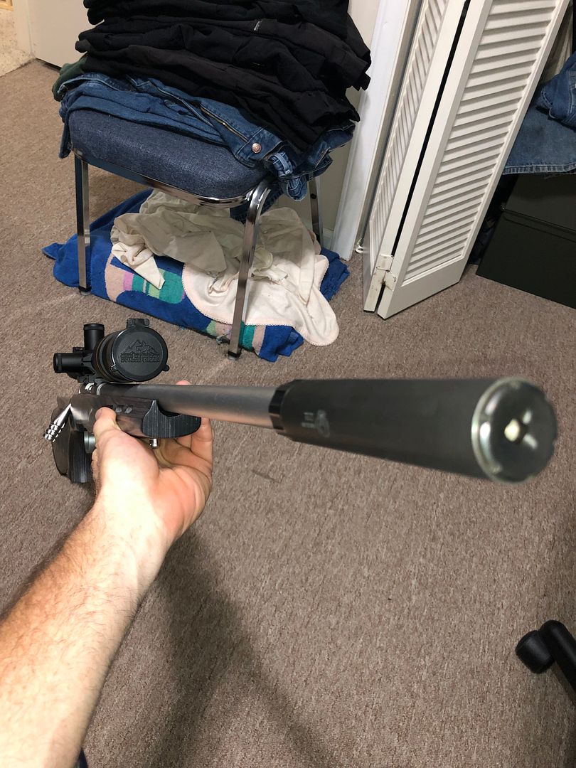 17 wsm rifle with threaded barrel